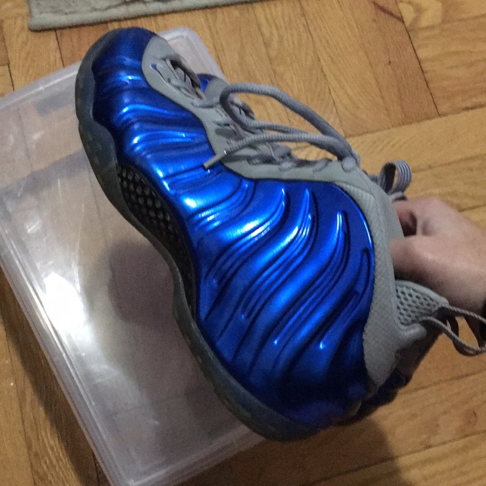 mens Nike Foamposite electric/blue sneakers - Picture 5 of 7